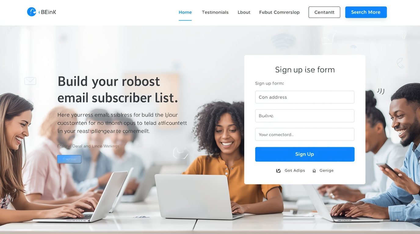 People signing up through an online email form.