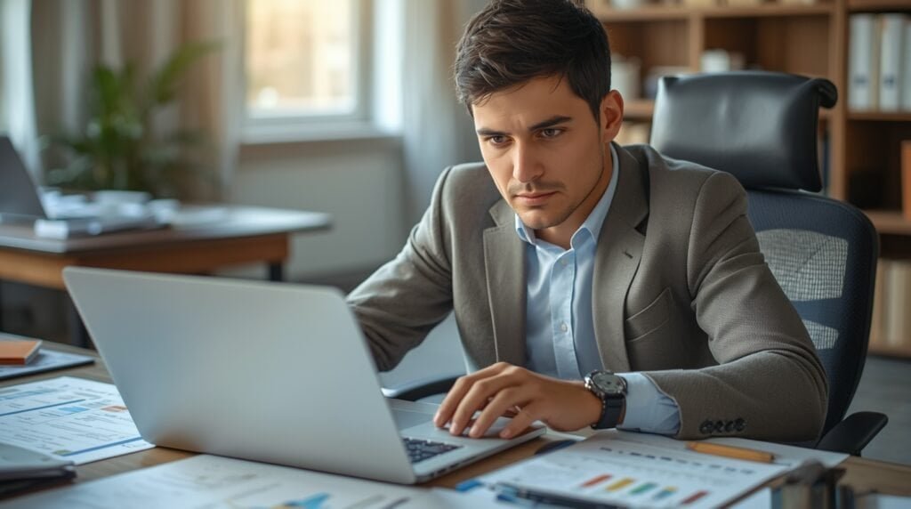 Lucid Origin Realistic photograph of a focused professional wi 0