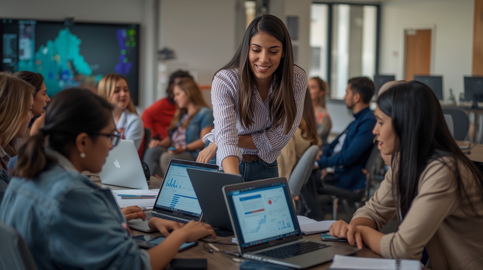 “SEO executive analyzing website data and improving Google search rankings”