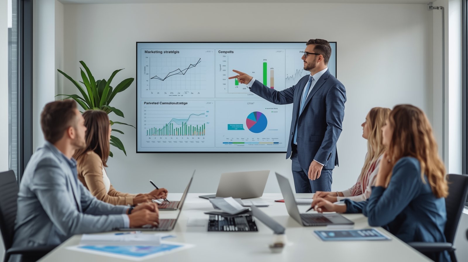 “Digital marketing strategist planning campaigns and analyzing marketing performance”