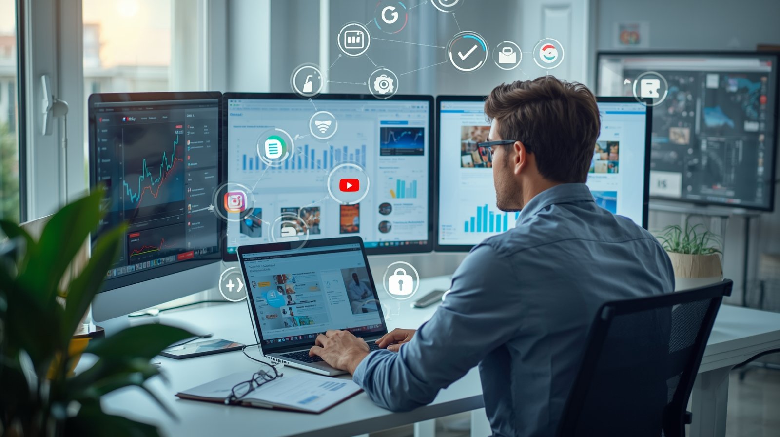 Digital marketer creating PPC and Meta ad campaigns for school enrollment growth.