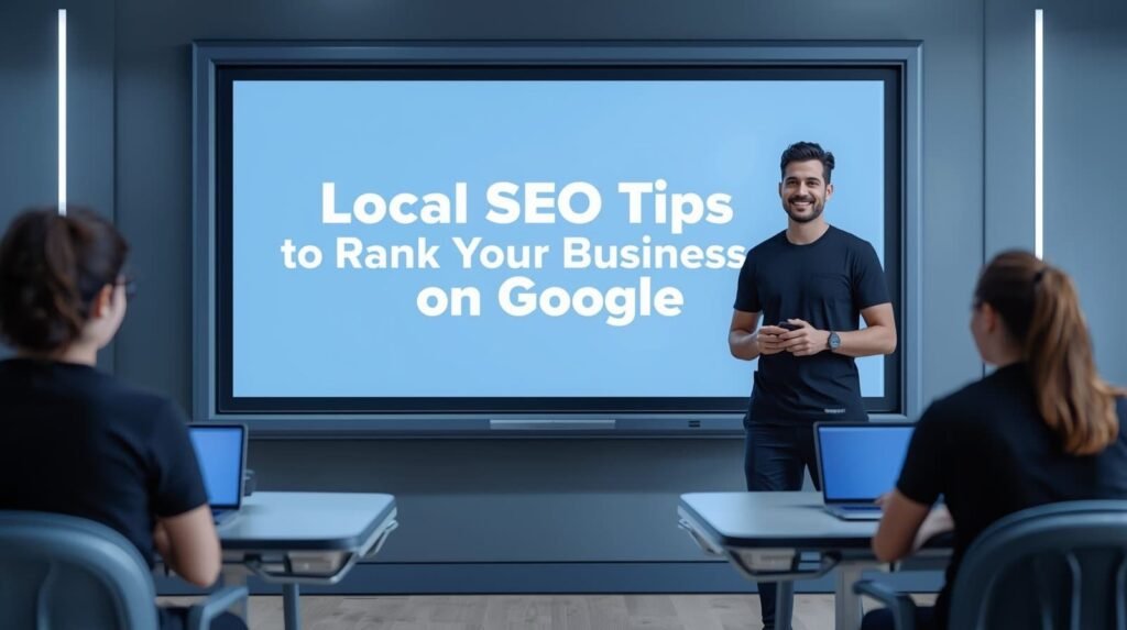 Digital marketing class explaining local SEO strategies