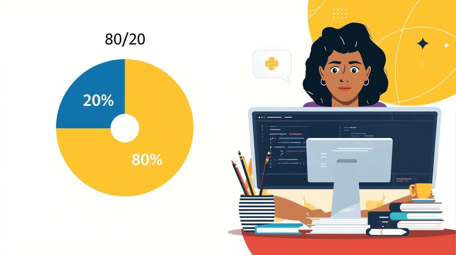Best Python Course in Karnal 2026: Fees, Syllabus, Jobs & Institutes Guide 9 80/20 rule illustration for learning Python faster