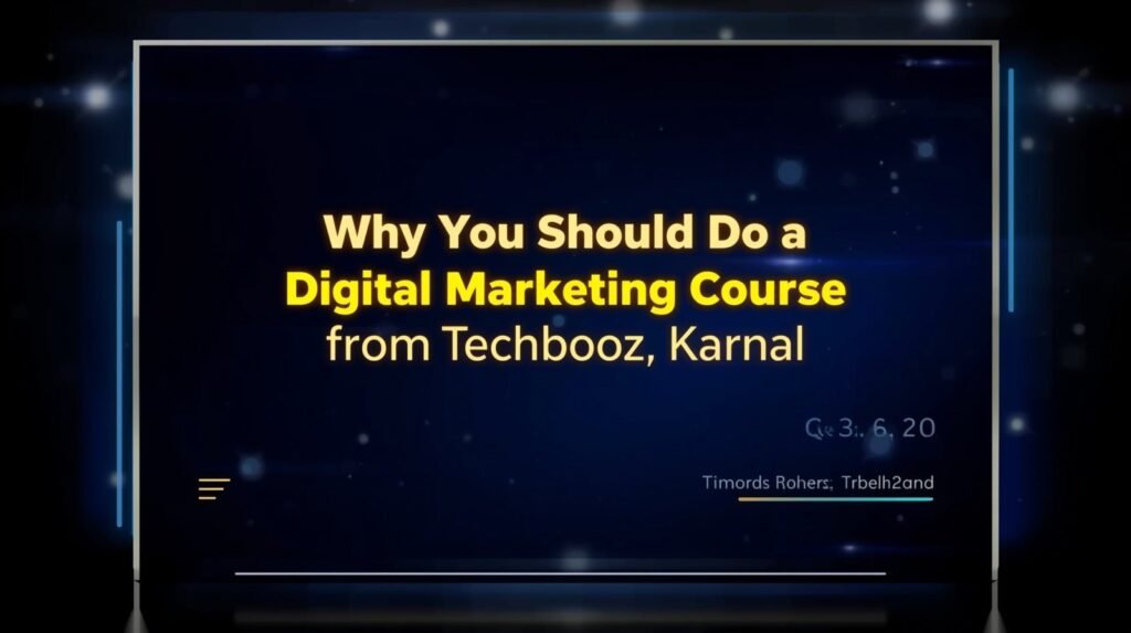 Why you should do a digital marketing course from TechBooz Karnal