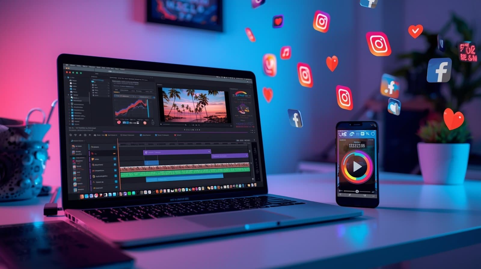 Top 7 Tools for Video Editing Tools in 2026 2 Lucid Origin Modern digital marketing workspace with laptop sh 1