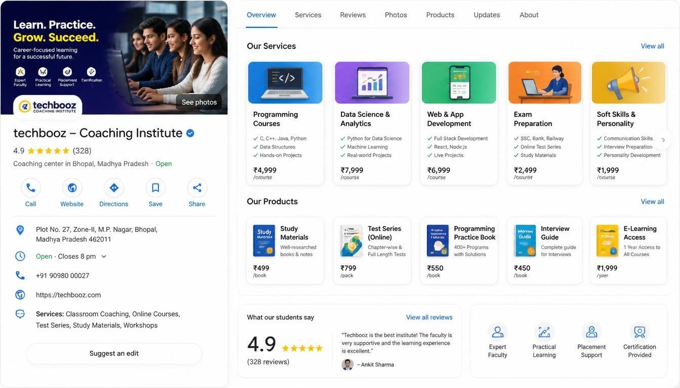 Google Business Profile increasing local search visibility
