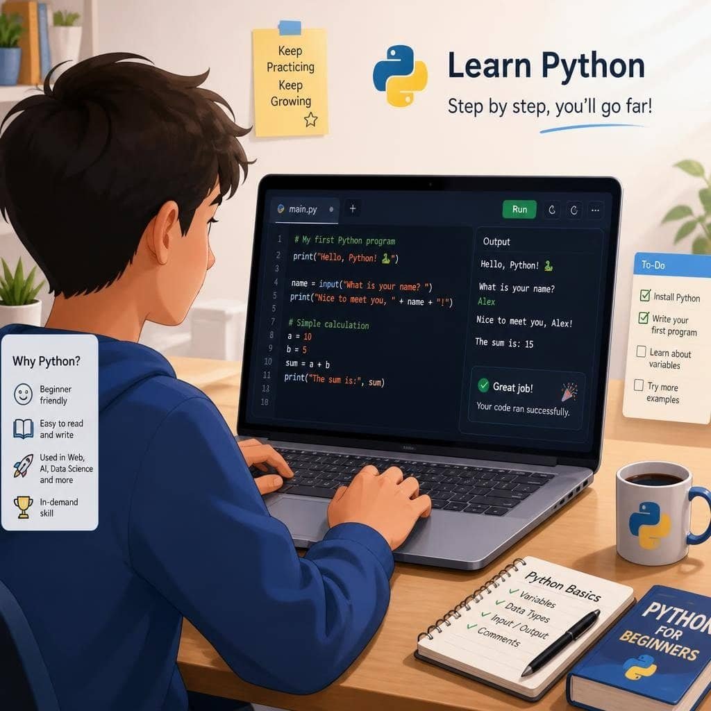 Learning Python programming for AI beginners