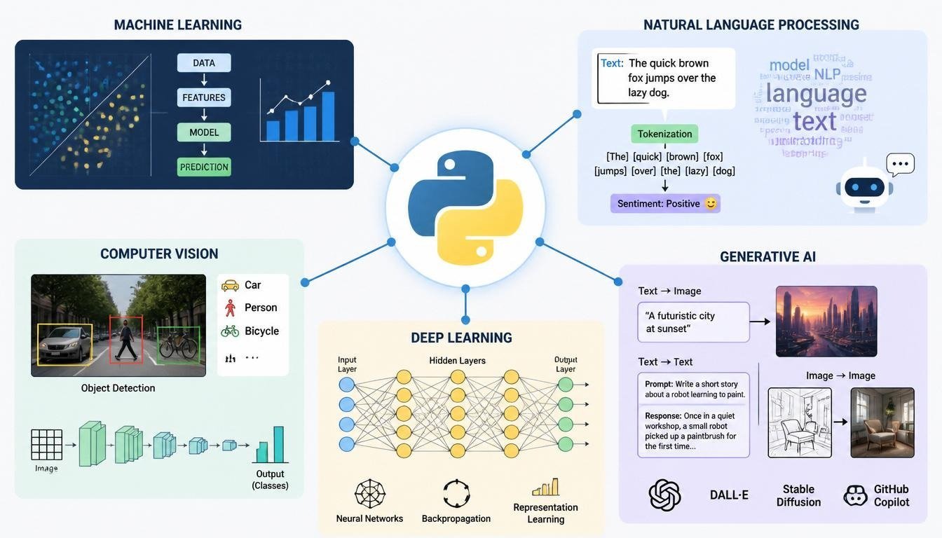 Python applications in machine learning and generative AI