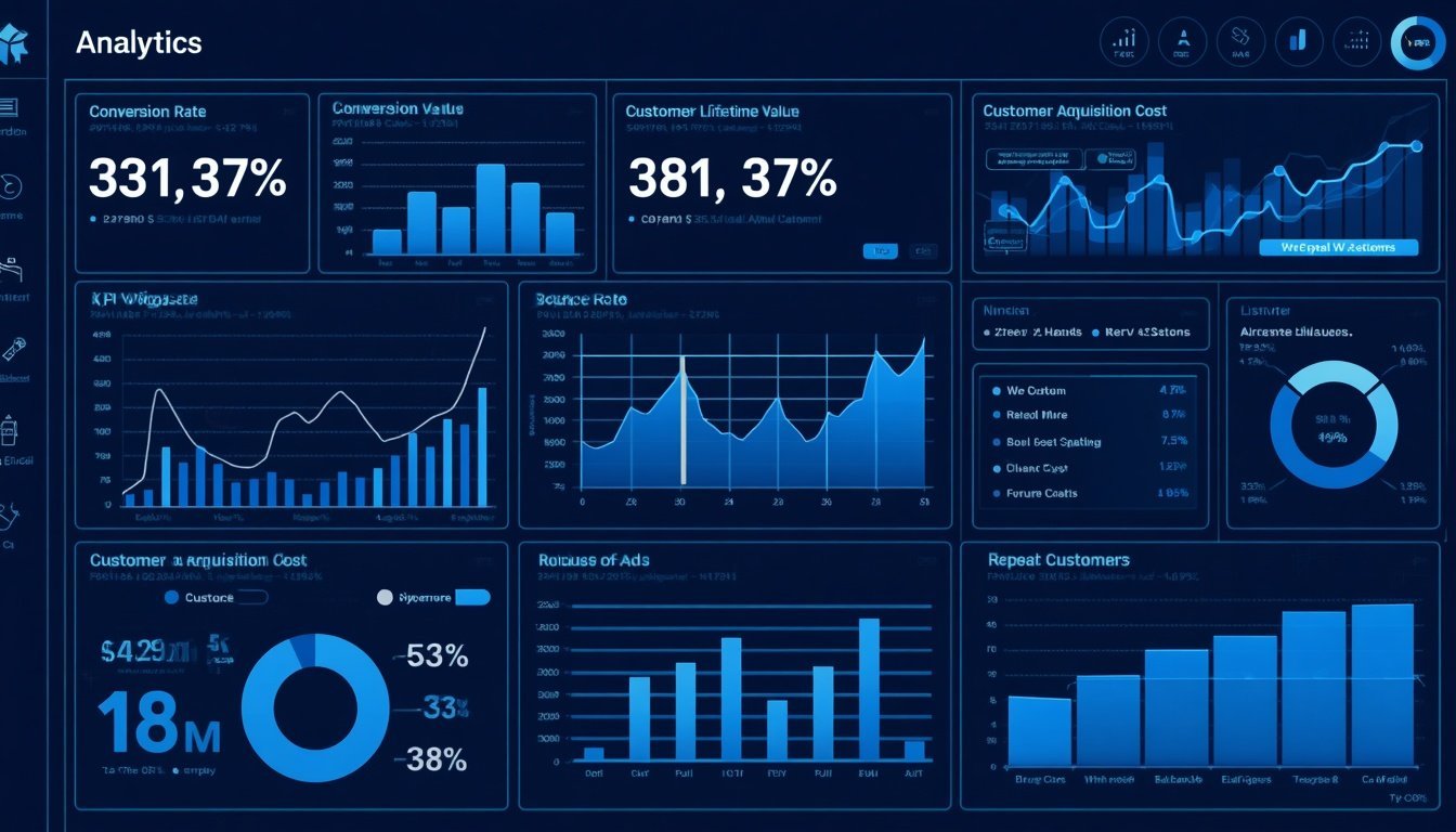 Digital marketing analytics dashboard