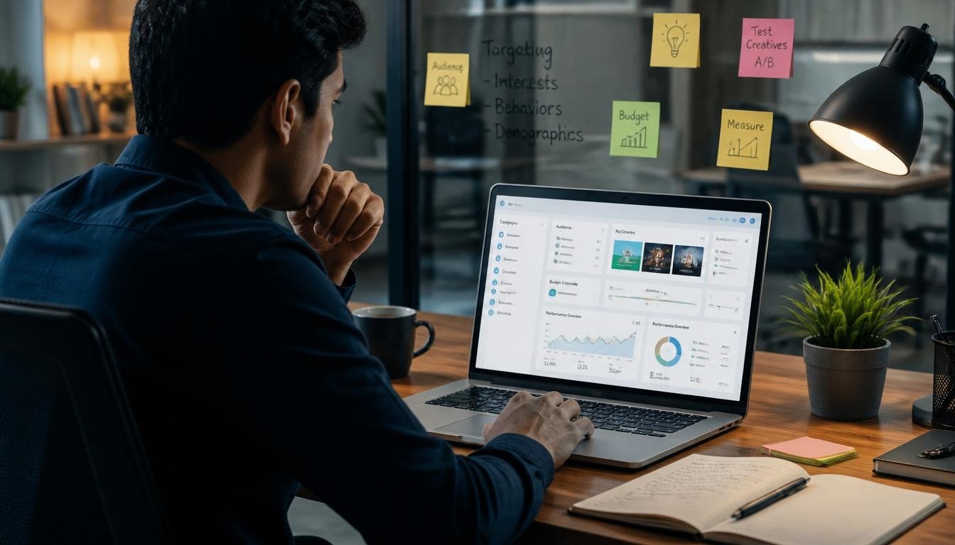 Digital marketing analytics dashboard showing business growth.