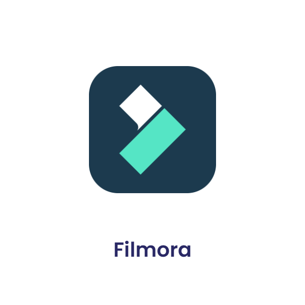 Filmora logo - tool taught in the TechBooz digital marketing course